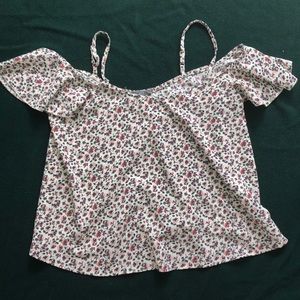 American Eagle Off the Shoulder Floral Top
